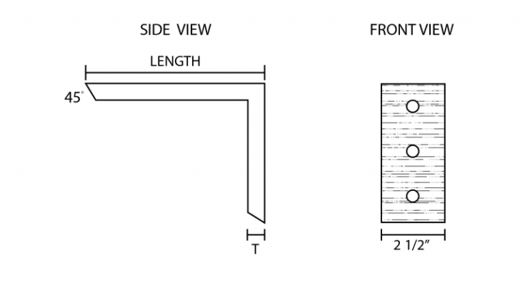 Right Angle Heavy Duty Shelf Bracket