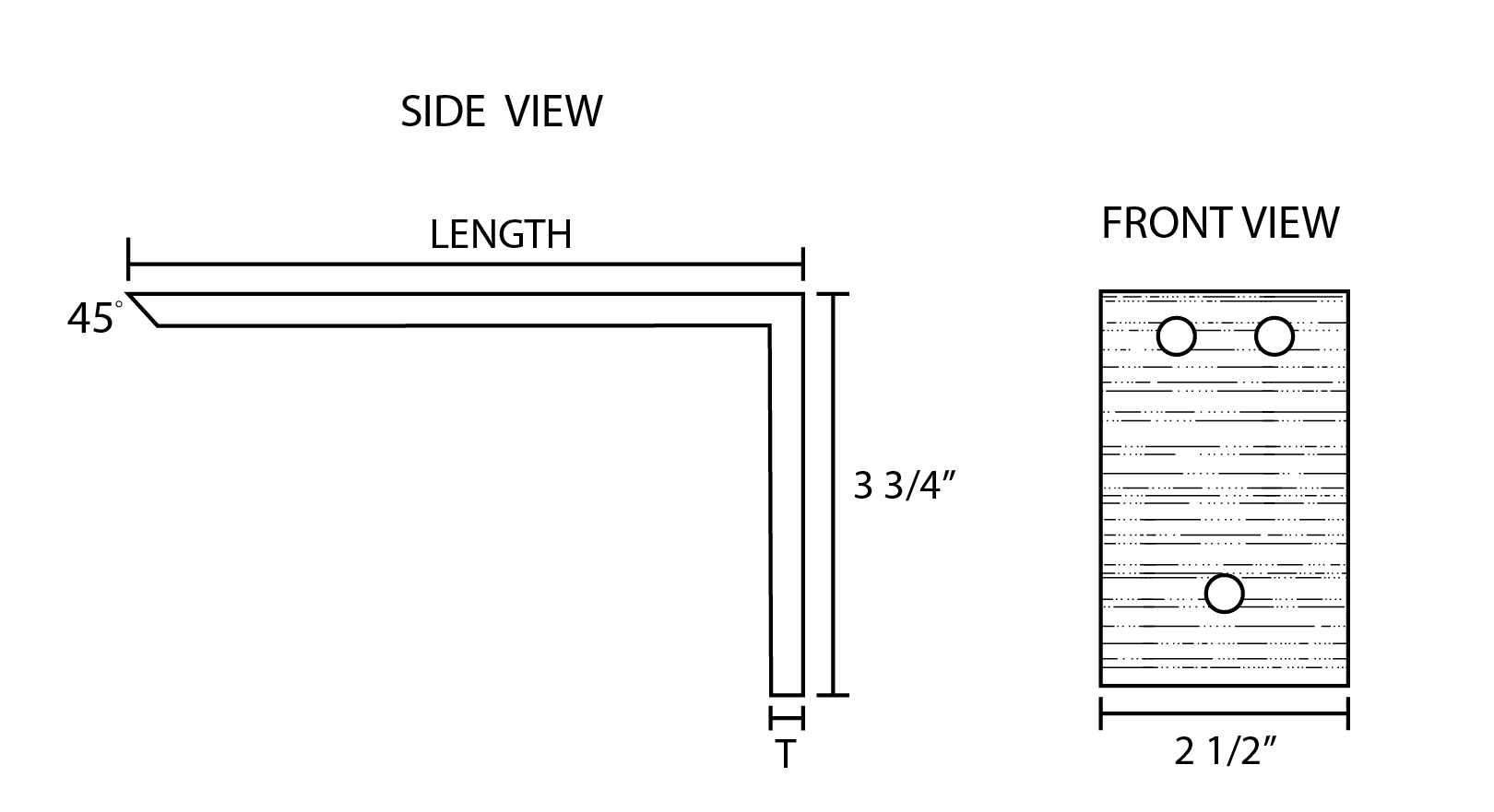 Back Mount Granite Support Brackets Hidden Granite Brackets