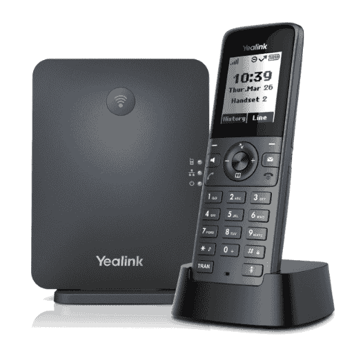 Yealink W71P SIP DECT Phone System with W708 Base Station and W71H Handset – cordless IP phone for business communication