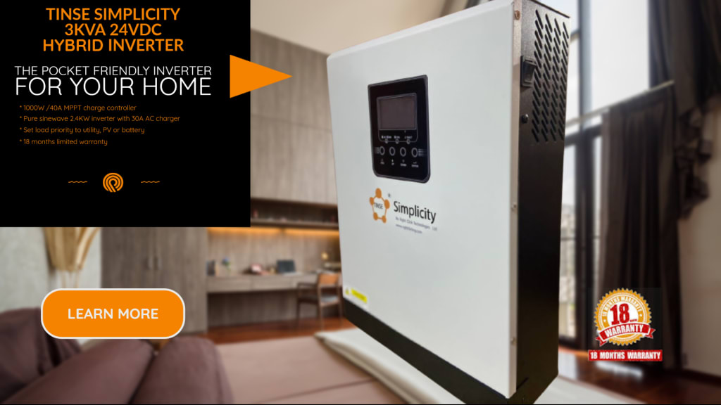 Inverter for your home TINSE Simplicity hybrid inverter