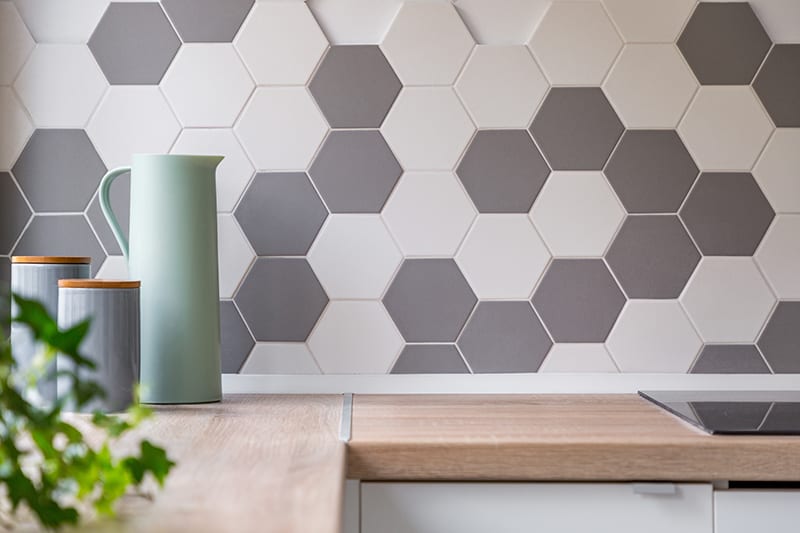 Selvklebende fliser hexagon Selvklebende fliser hexagon