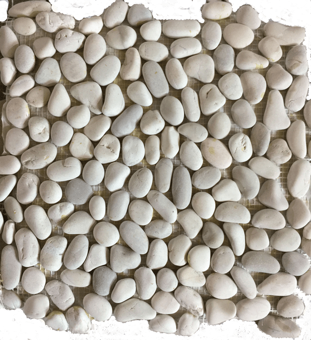 Elvestein Hvit Matt 30X30 naturstein mosaikk