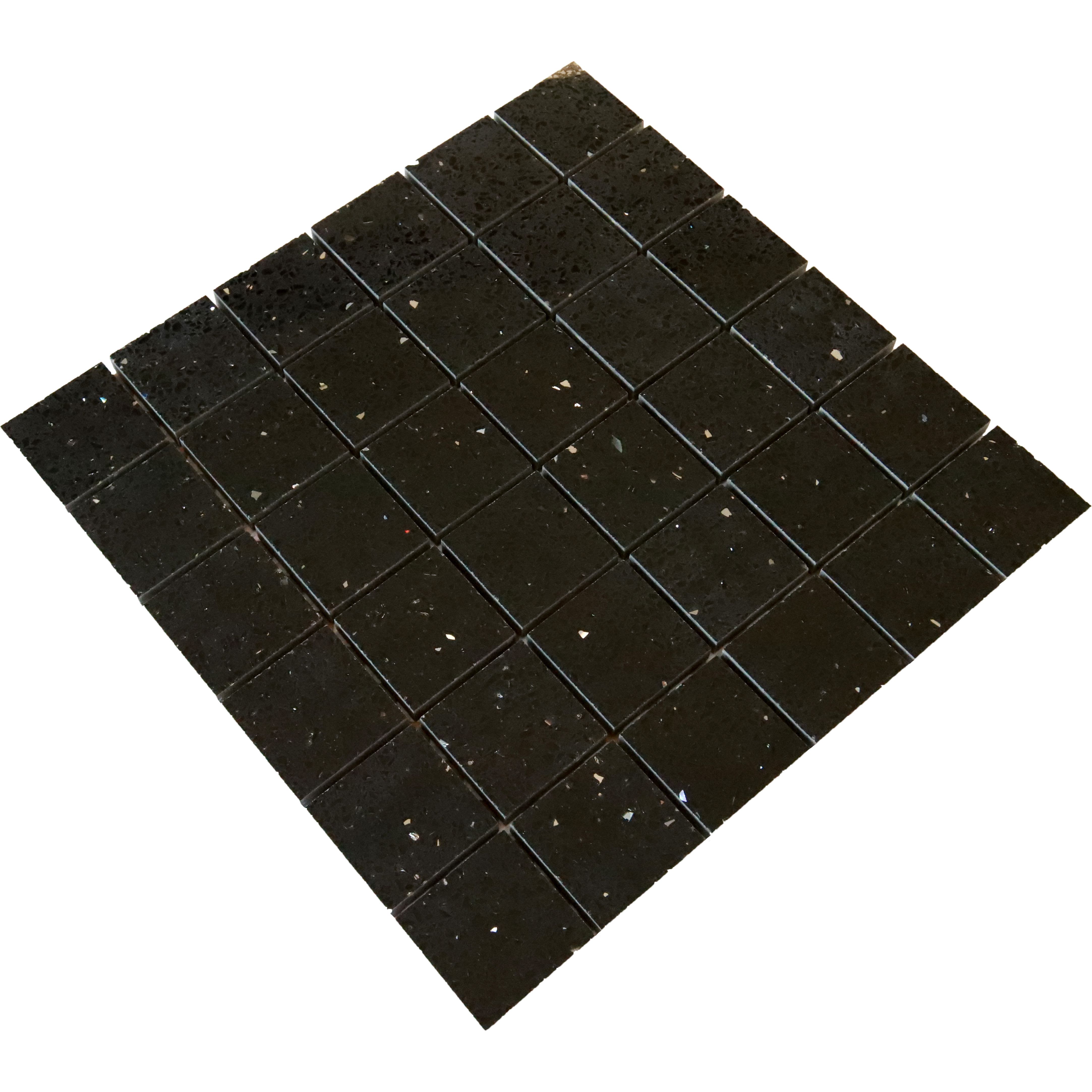 -Mosaic Quartz Stone Black 5x5