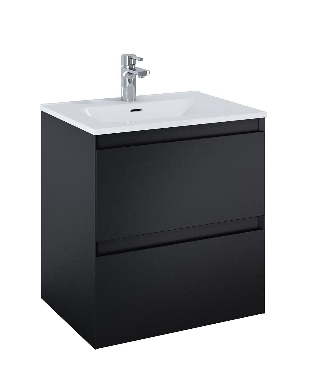 Zen baderomsinnredning 60 cm sort matt