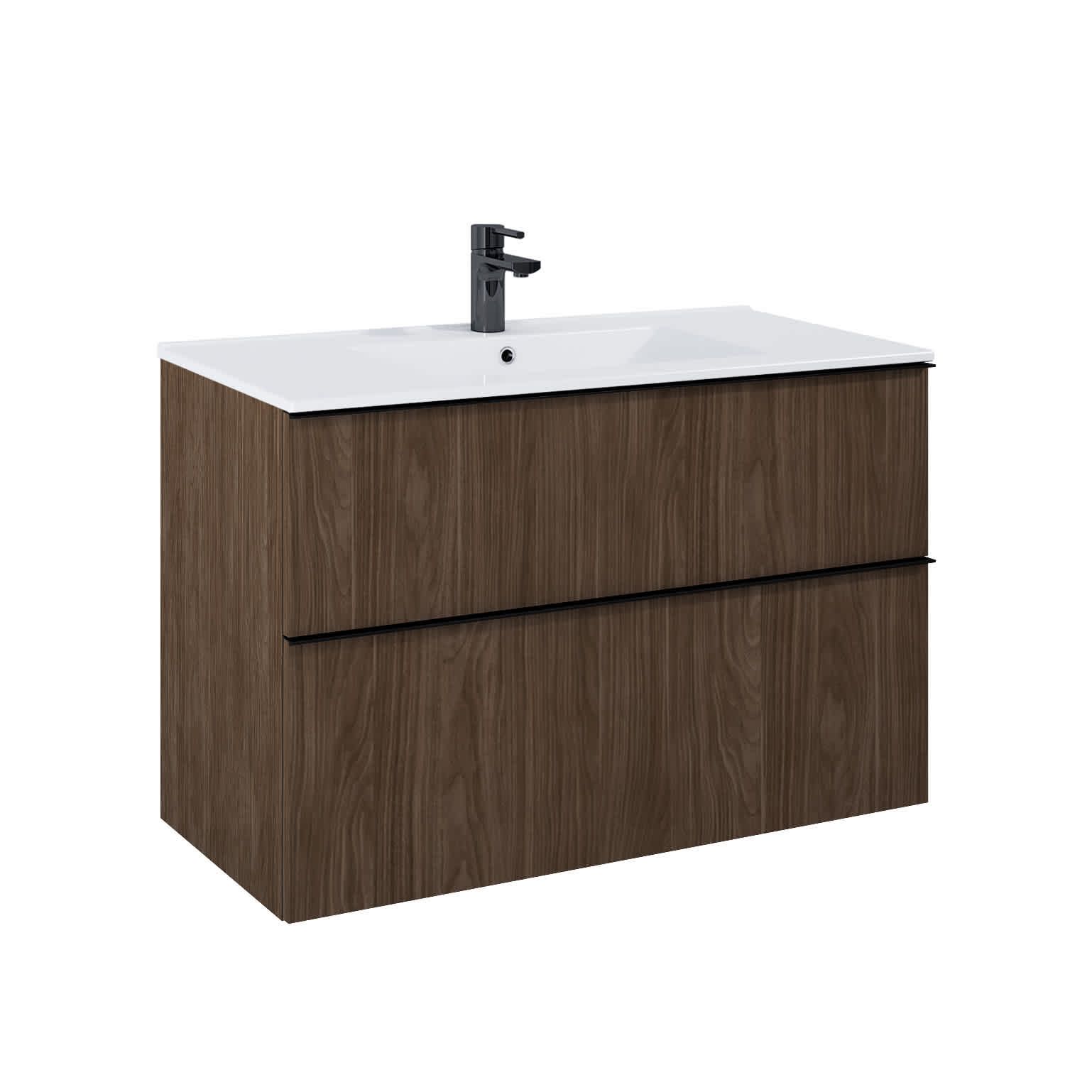 Madera baderomsinnredning 100 cm valnøtt
