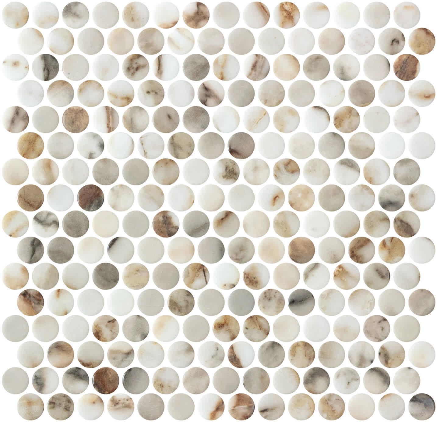 Penny Arabescato Gold Matte