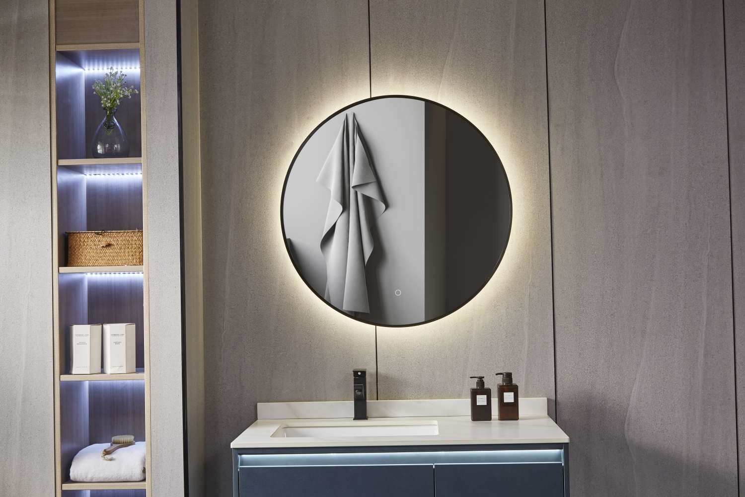 Frei Led Speil 80Ø Sort
