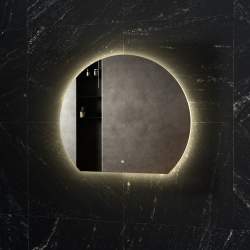 Half cut led speil 100Ø