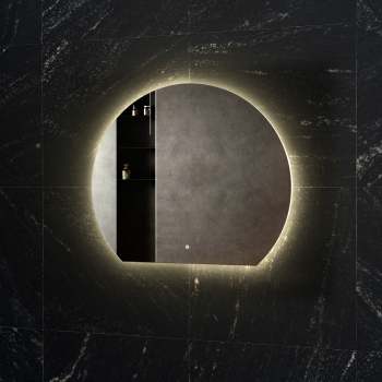 Half cut led speil 100Ø