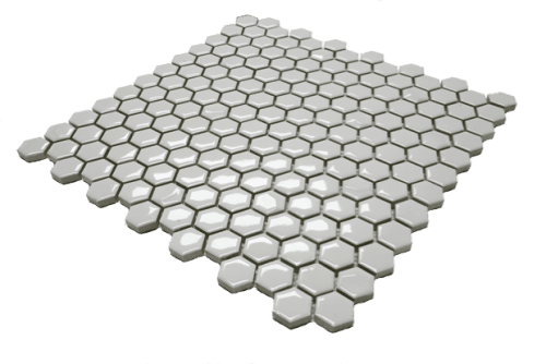 Mosaic Hexagon Glossy White