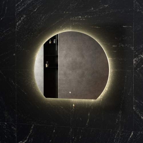 Half cut led speil 100Ø