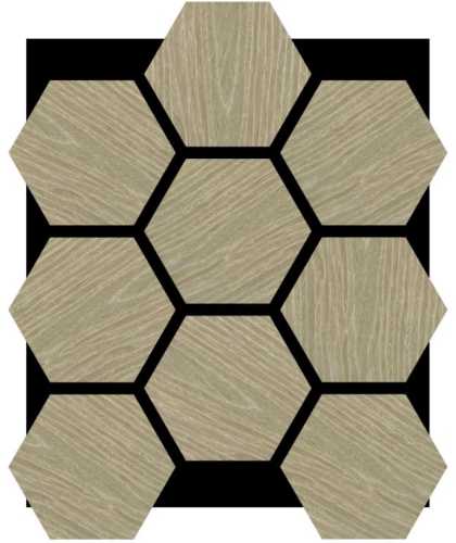 Holz Hex Akustikkpanel Grå Eik