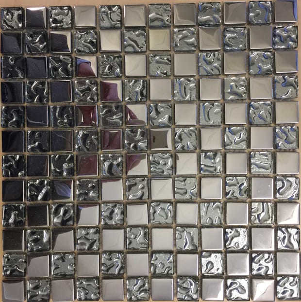 -Mosaic Cristal Silver 2,3x2,3