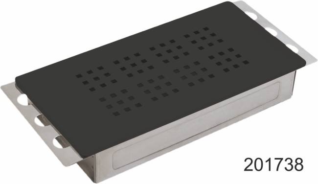 -SV Ventil Luke Matt Sort Sirus 15X30Cm