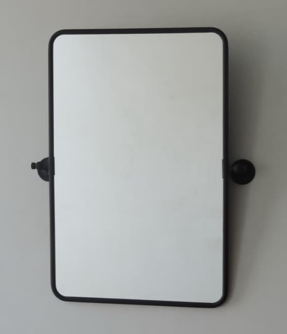 -Ottoman Speil Sort 63X76