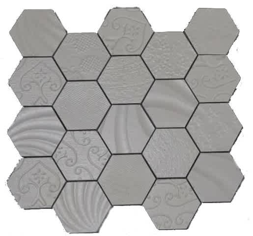 -Mosaic Hexagon Matt Decor