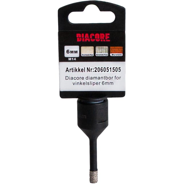 Diacore Diamantbor for Vinkelsliper 6mm