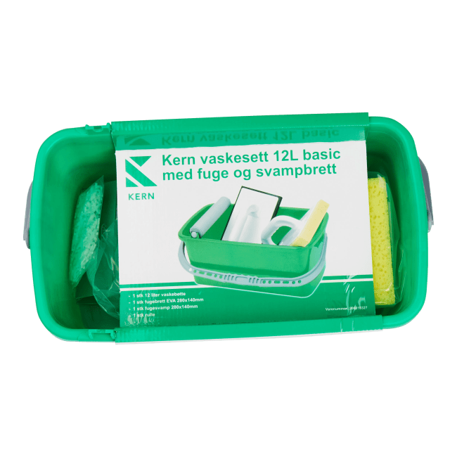 Kern vaskesett 12L Basic med Fugebrett og Svamp