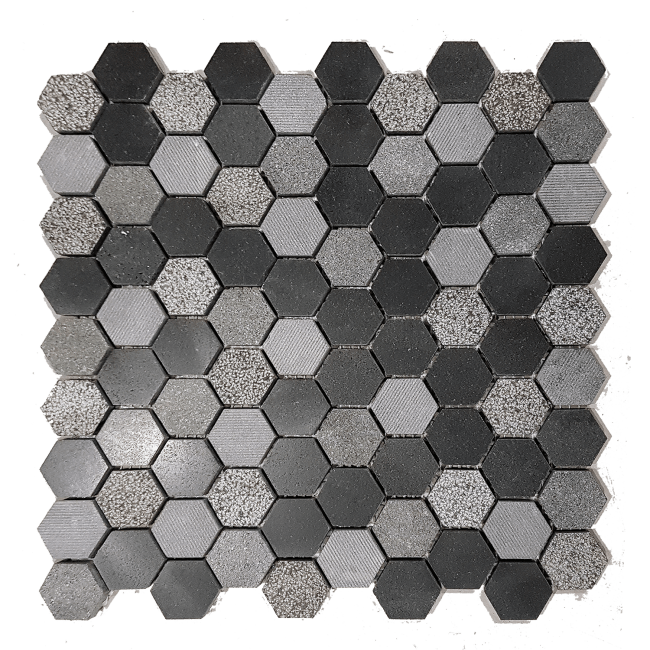 Hexagon Lava Stone Grey
