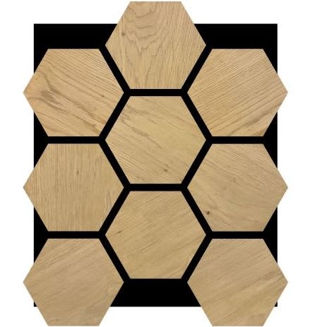 Holz Hex Akustikkpanel Lys Eik