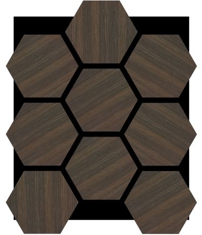 Holz Hex Akustikkpanel Røkt Eik