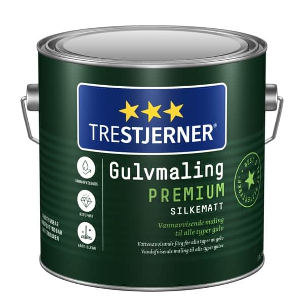 Trestjerner Gulvmal Prem Hvit-Base 2,7l
