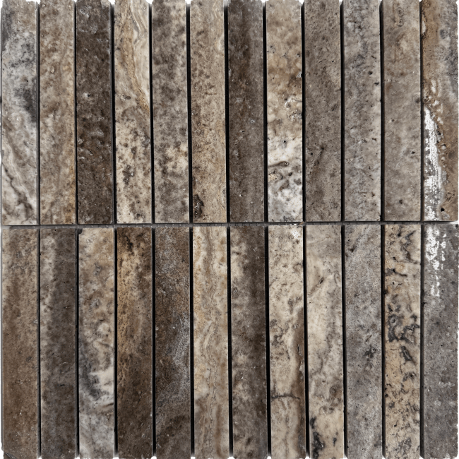 Travertine Silver Finger Mosaic 1,9x14,5