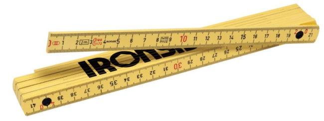 Ironside Meterstokk plast 2m