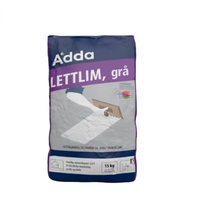 Adda Topcrete Lettlim Grå 15kg
