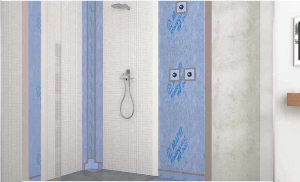 Montering av foliemembran på baderommet