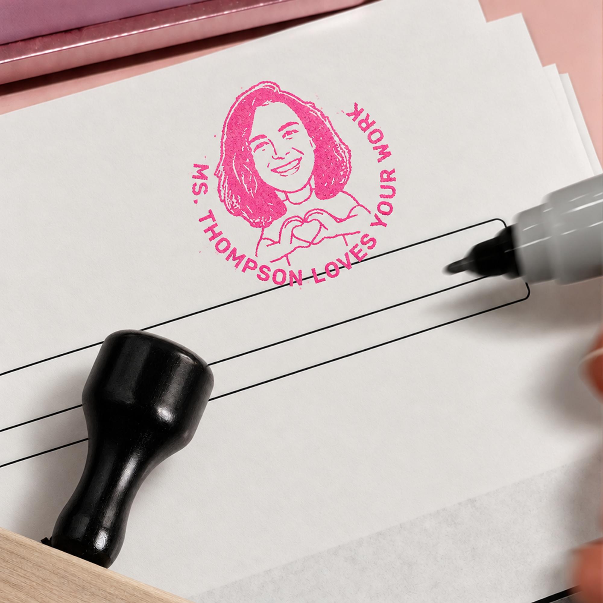 Image of Love This Heart Hands Stamp (Face Stamp)