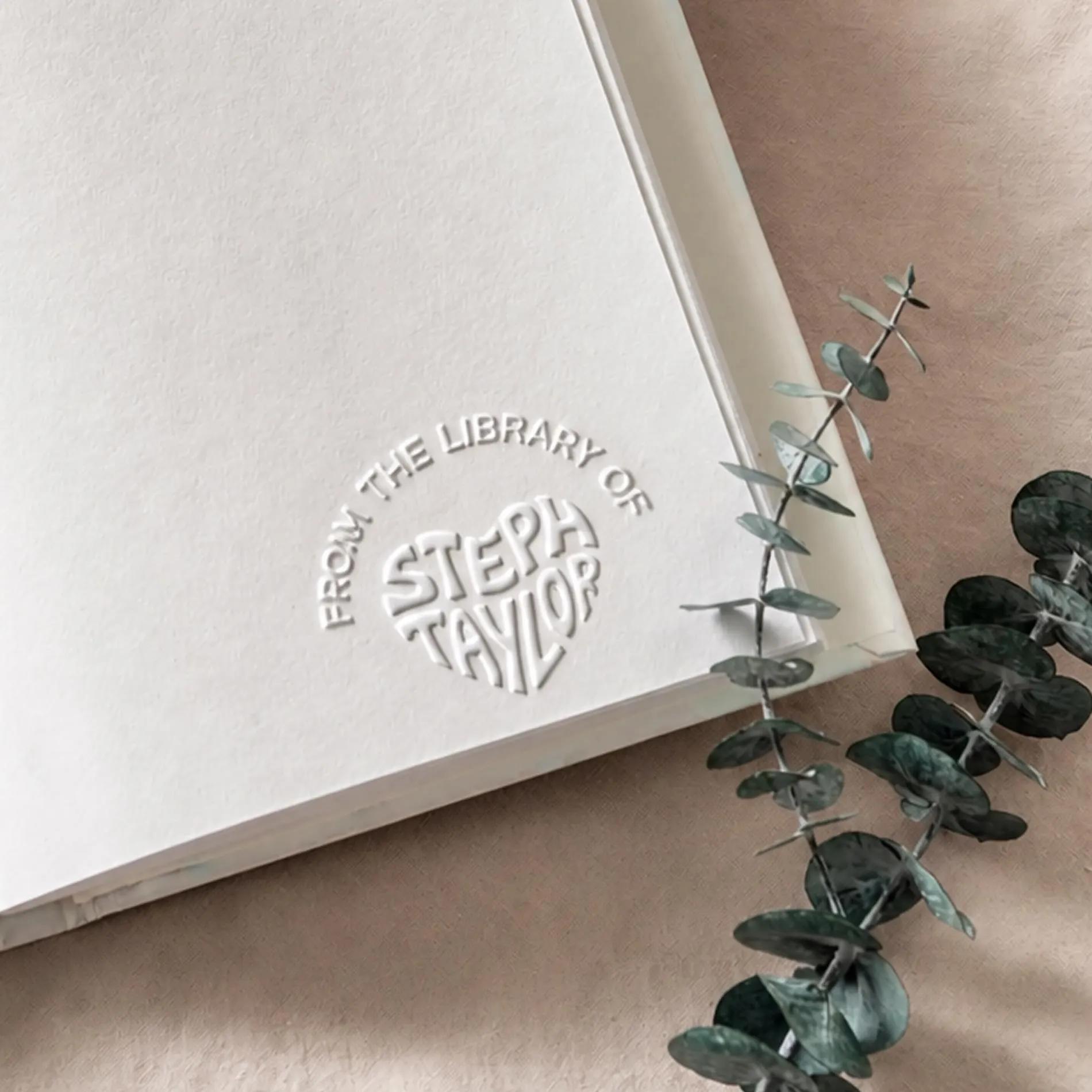 Image of Name in Heart Shape Book Embosser (Embosser)