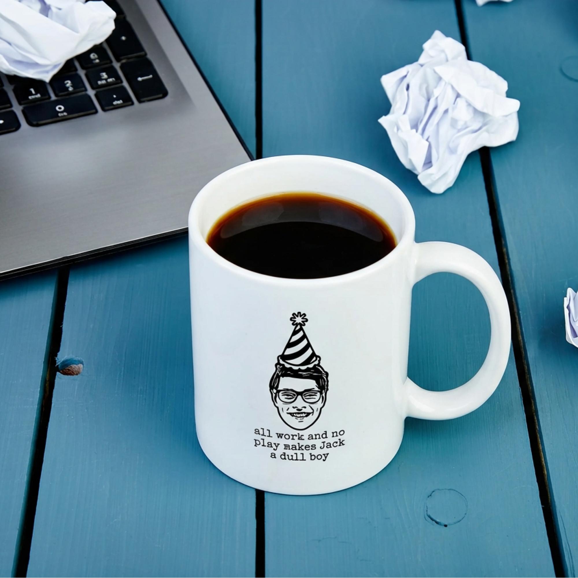 Image of All Work and No Play Face Mug (Mug)