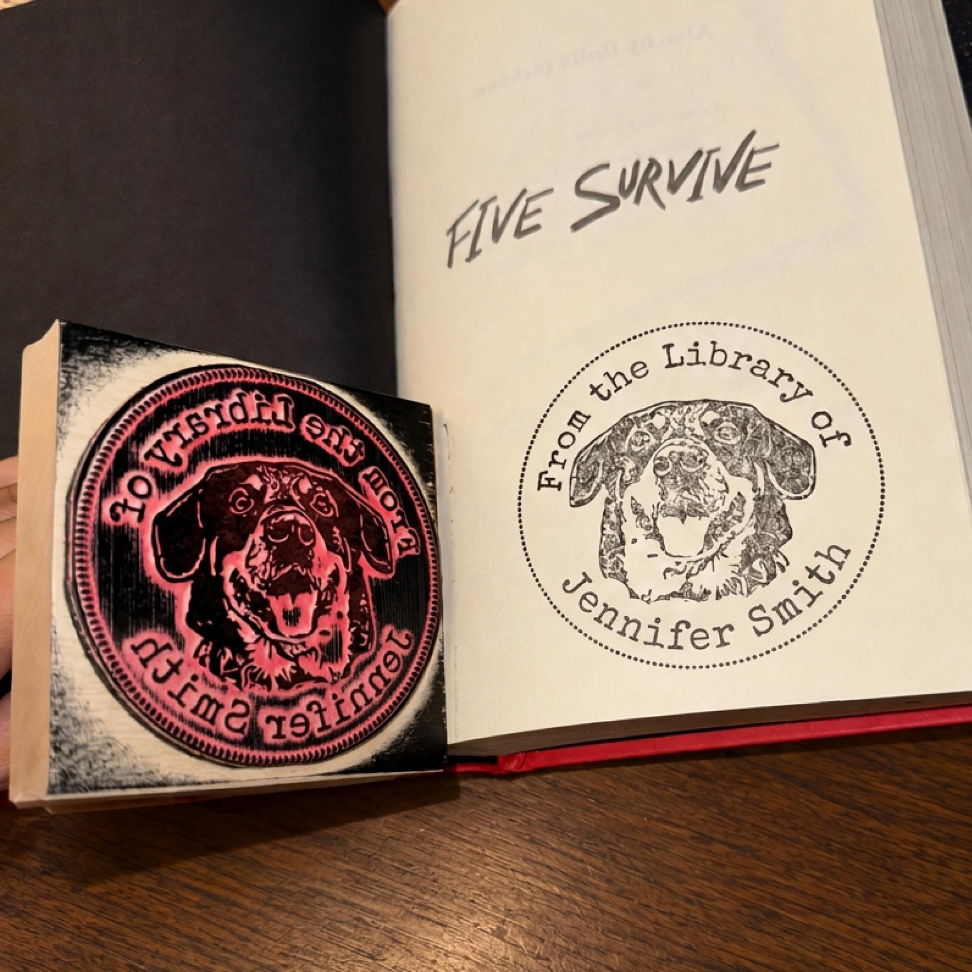 Image of Dog Face Book Stamp (Face Stamp - Self-Inking Stamp)