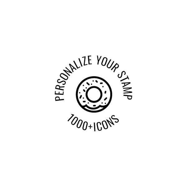 Image of Custom Icon Stamp (Rubber Stamp)