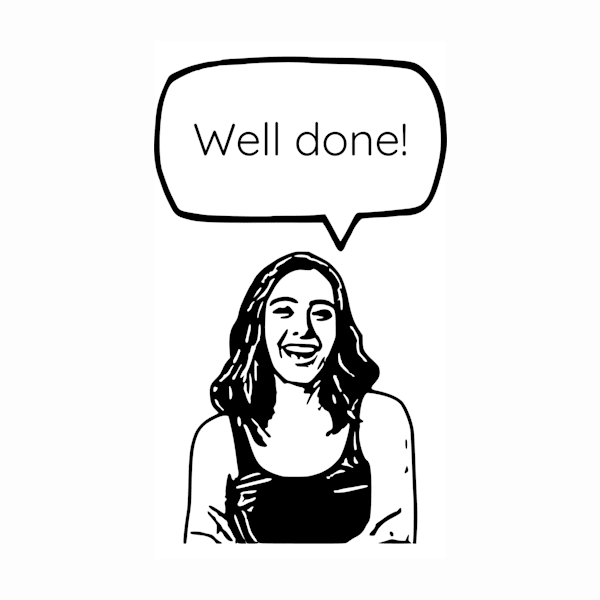 Personalized 'Well Done' Speech Bubble Face Stamp