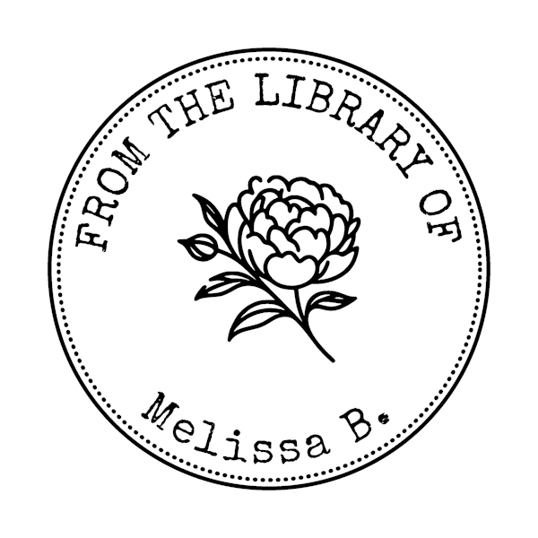 Personalized Floral Ex Libris Book Stamp