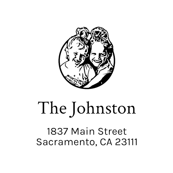 Family Face Address Stamp