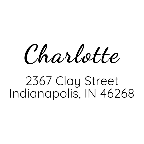 Return Address Stamp - Handwriting style