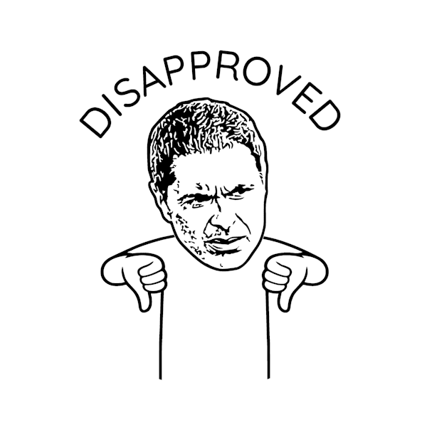 Personalized Thumbs Down Face Stamp