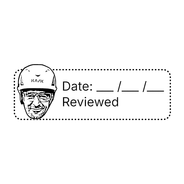 Personalized Reviewed Date Line Stamp