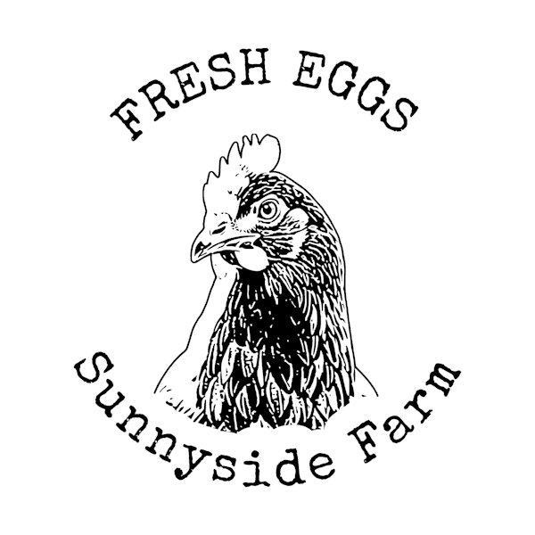 Farm Fresh Eggs Custom Name Stamp