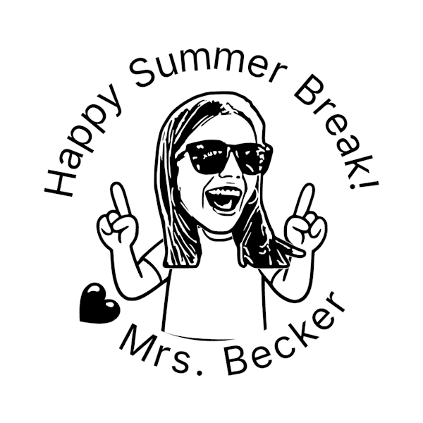 Custom Teacher Face Stamp for Yearbooks