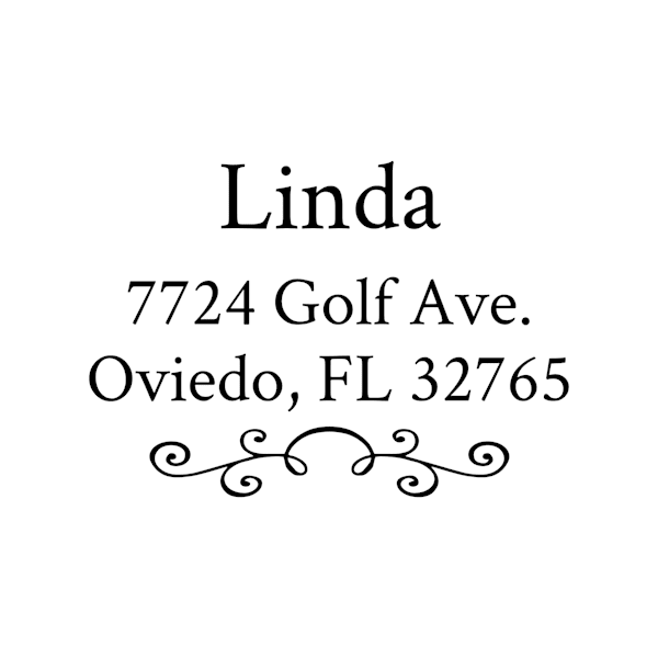 Image of Return Address Stamp with Hand Drawn Style Divider (Address Stamp)