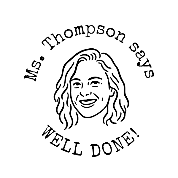 Image of Cartoon Face Teacher Stamp (Face Stamp)