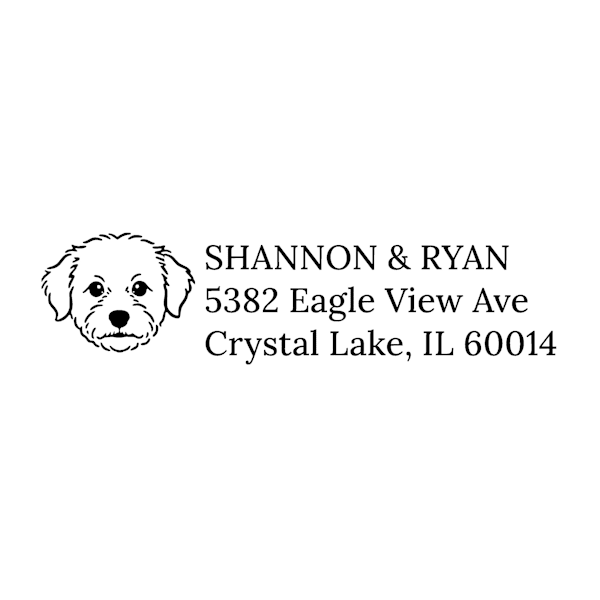 Image of Custom Pet Return Address Self-Inking Stamp (Face Stamp)
