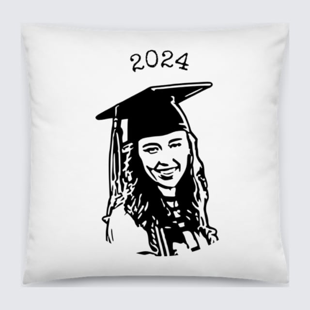 Wrap up your graduation gift search with our Graduate Face Pillow. Customized with the graduate’s smiling face and their special year, this pillow blends decor with personal celebration, making it a perfect addition to any graduate’s home. A soft, supportive reminder of their achievements