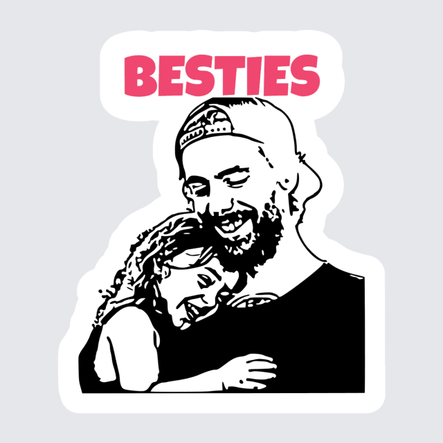 Celebrate the special bond between dad and child with our Face Stickers. Personalized with their faces and a sweet message, this sticker is the perfect, playful gift to show dad just how much he means. Great for laptops, cars, or anywhere dad wants to show off his pride!