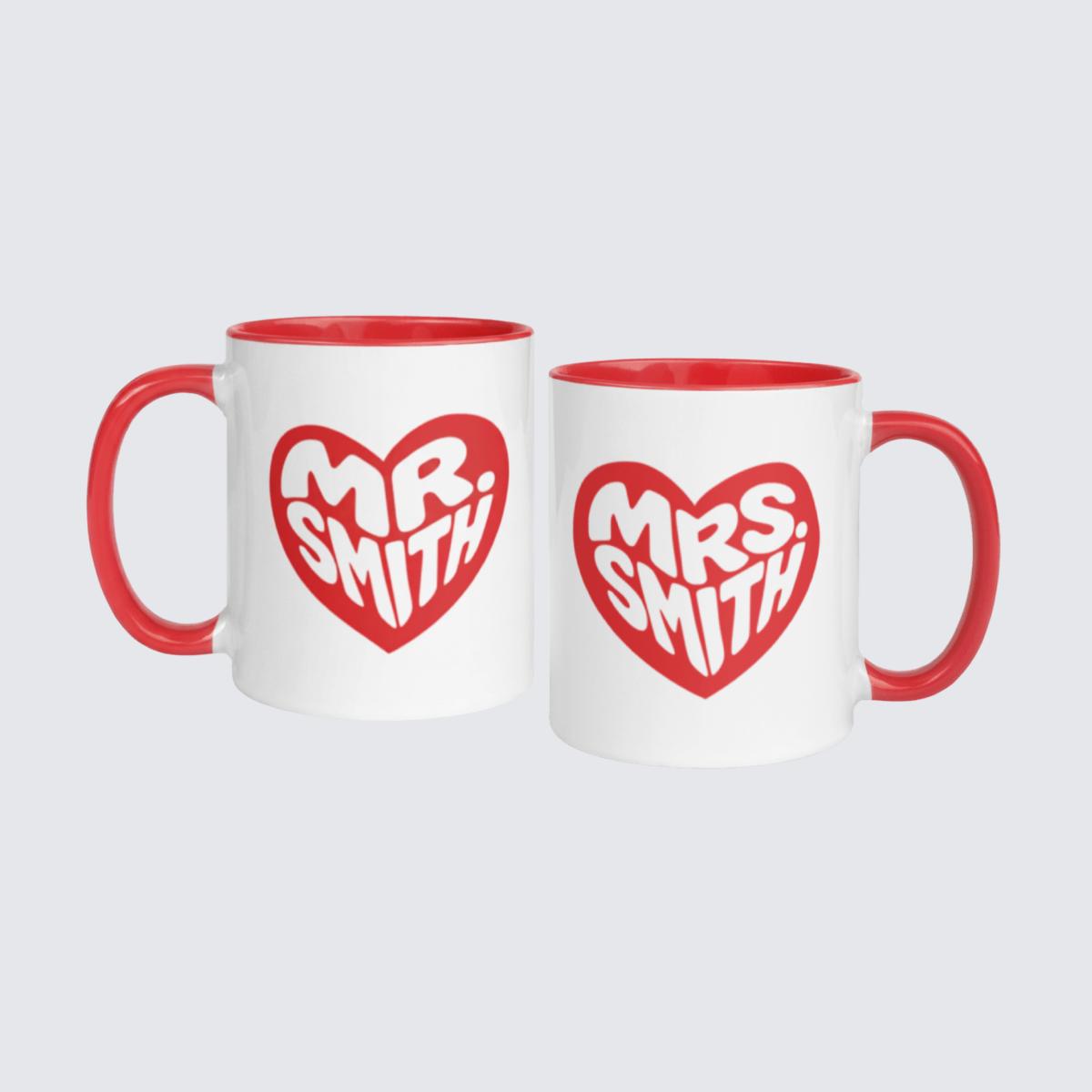 Image of Personalized Heart Text Mug (Ceramic Mug)