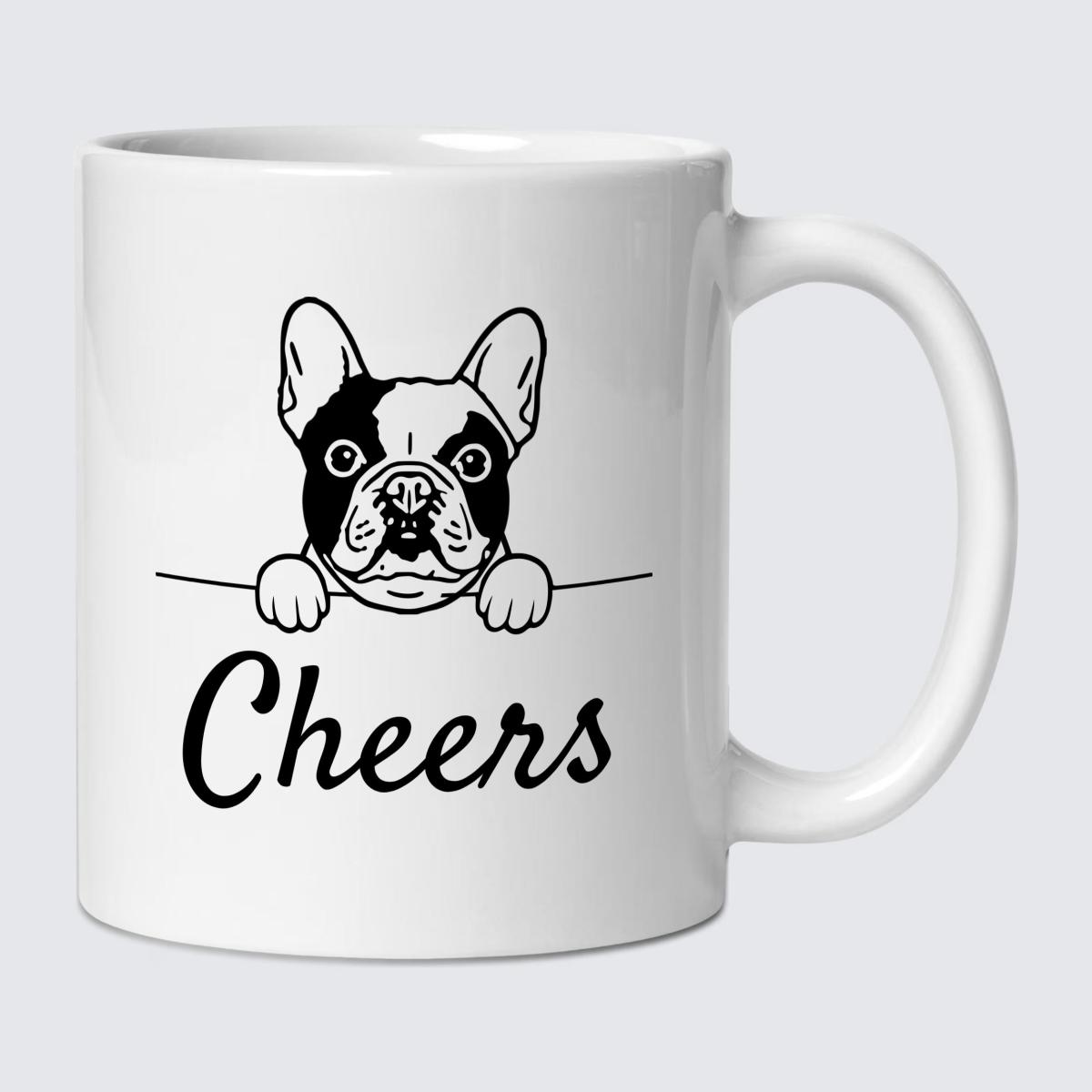 Image of Personalized Peeking Dog Mug (Ceramic Mug)